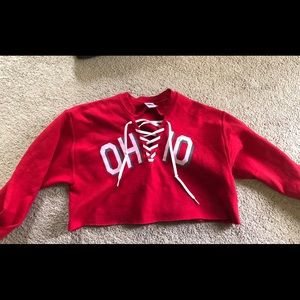 cropped ohio state sweatshirt